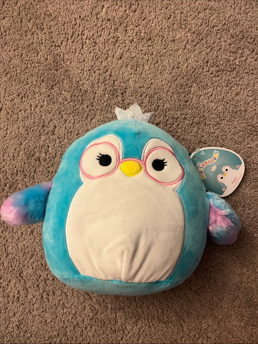 Squishmallows Blue Raina Plush with Pastel Wing Accents